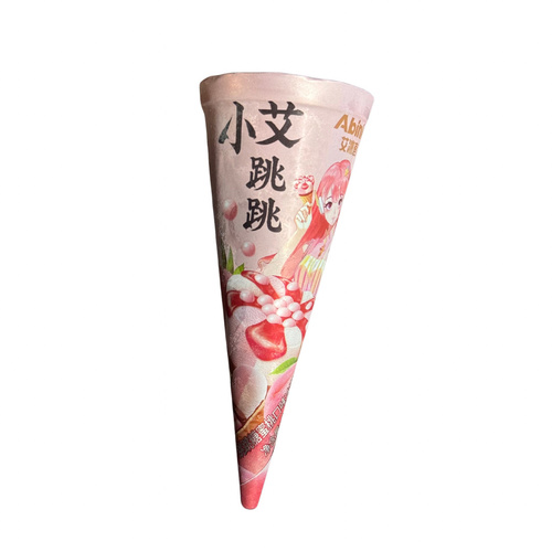 Ice Cream Abink Cone Jasmine White Chocolate Flavored 68 g - Ice Cream Abink Cone Jasmine White Chocolate Flavored 68 g