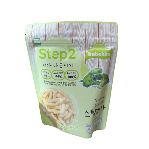 Bebekim Step 3 Korean Rice Crackers Brocoli 13 g - Bebekim Step 3 Korean Rice Crackers Brocoli 13 g