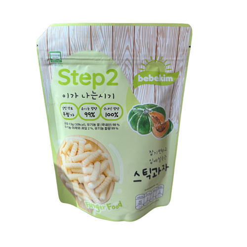 Bebekim Step 2 Korean Rice Crackers Pumpkin 13 g - Bebekim Step 2 Korean Rice Crackers Pumpkin 13 g