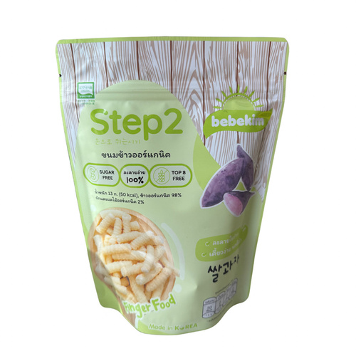 Bebekim Step 2 Korean Rice Crackers Purple Yam 13 g - Bebekim Step 2 Korean Rice Crackers Purple Yam 13 g