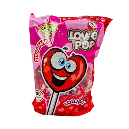 JoJo Lollipop Love Pop Strawberry 50 Pcs X 14 g - JoJo Lollipop Love Pop Strawberry 50 Pcs X 14 g