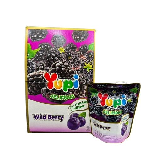 Jelly Yupi Jelicious Wild Berry Box 12 PCS X 35 g - Jelly Yupi Jelicious Wild Berry Box 12 PCS X 35 g