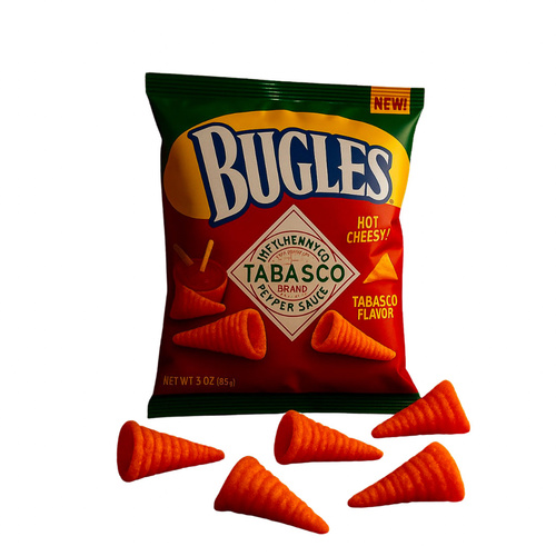 Bugles Hot & Cheesy Tabasco 85 g - Bugles Hot & Cheesy Tabasco 85 g
