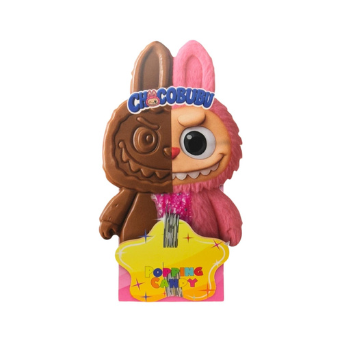 Labubu CHOCOBUBU Milk Chocolate With Strawberry Filling & Popping Candy 100 g - CHOCOBUBU Milk Chocolate With Strawberry Filling & Popping Candy 100 g