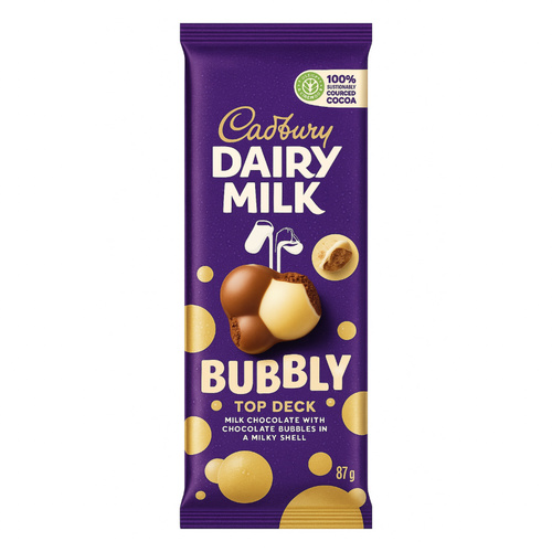 Cadbury Dairy Milk Bubbly Milk Chocolate 87 g - Cadbury Dairy Milk Bubbly Milk Chocolate 87 g