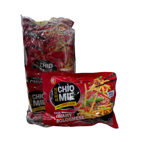 Chio Mie Spaghetti Stik Creamy Bolognese Snack 10 Pcs X 13 g - Chio Mie Spaghetti Stik Creamy Bolognese Snack 10 Pcs X 13 g