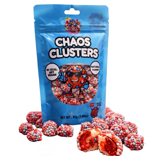 Chaos Clusters jelly Mix Berry filling Strawberry and Bubblegum flavor 85 g - Chaos Clusters jelly Mix Berry filling Strawberry and Bubblegum flavor 85 g