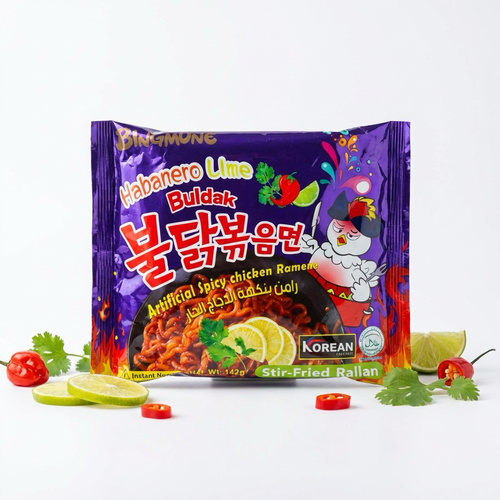 BINGMONE Indomi Hot Chicken Ramen Habanero Lime Chinese 142 g - BINGMONE Indomi Hot Chicken Ramen Habanero Lime Chinese 142 g