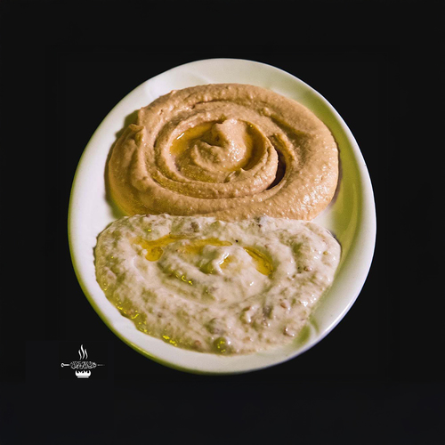 Mix (Hummus + Moutabal)