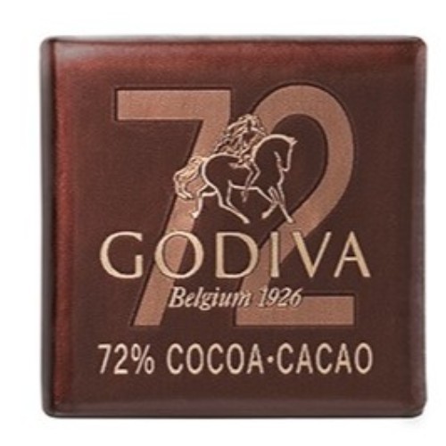 GODIVA CHOCOLATIER - Godiva Carre 72% - The GODIVA Chocolate Carré collection garners the purest form of 72% chocolates.