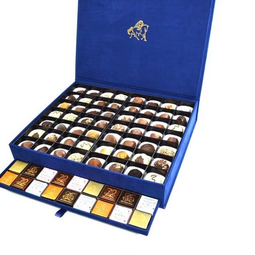 Extra Ordinary Box - Contains 56 pieces of chocolates, plus 144 pieces variety of carre milk, dark, and white chocolate