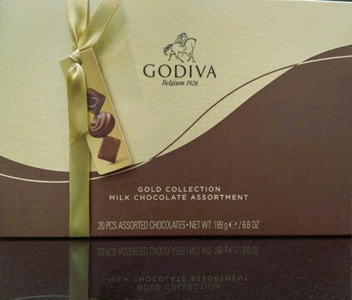 Milk Collection 20pcs - A gold classic box of 20 pcs assorted milk chocolate.