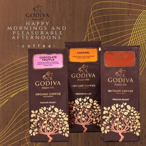 شوكولا جوديفــــا - COFFEE - Sweeten up your day with a hot cup of coffee from Godiva. With three flavors of coffee chocolate truffle, coffee caramel, and coffee hazelnut creme.