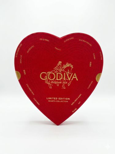 Valentine Red Heart Box - Large size contain of 35pcs mix chocolates and the small size contain of 24pcs mix chocolates.