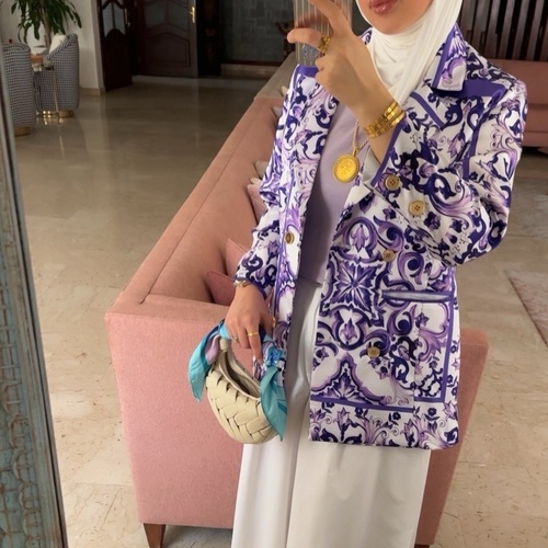 dolce print blazer
