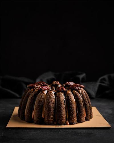 كيك الشاي شوكلت كراميل