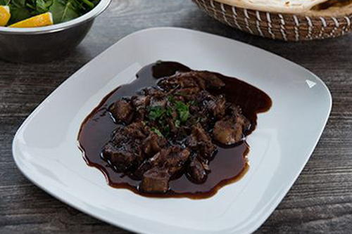 Tongues with Pomegranate molasses - Mutton tongue with pomegranate molasses.