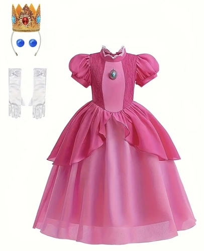Peach dress super Mario with accessories