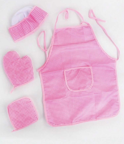 Apron set blue and pink