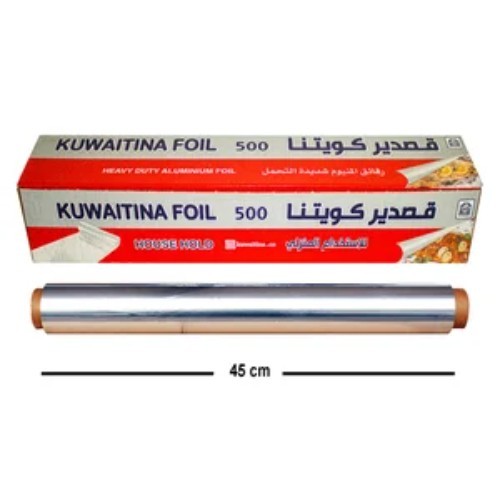 KUWAITINA ALUMINIUM FOIL 500 × 45 CM - HOUSE USAGE - thickness : heavy - 600 gm - high quality - safe for food