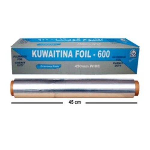 Kuwaitina - KUWAITINA ALUMINIUM FOIL 600 × 45 CM - LIGHT BLUE - CATERING - thickness : low - 30 meter - high quality - safe for food