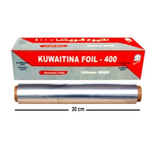 KUWAITINA ALUMINIUM FOIL 400 × 30 CM - RED - CATERING - thickness : medium - high quality - safe for food - 50 meters