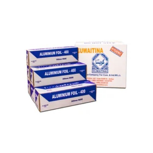 CARTON 6 PCS KUWAITINA ALUMINIUM FOIL 400 × 30 CM - DARK BLUE - 6 pieces inside carton × 30 cm 1 roll = 50 meters