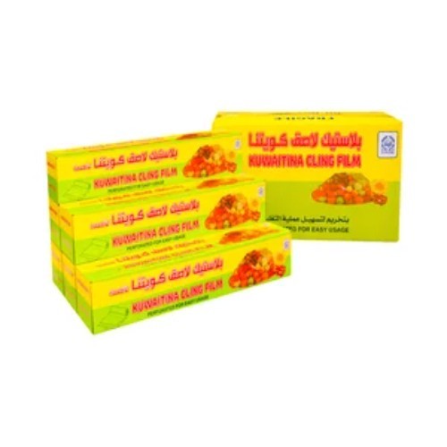 Kuwaitina - CARTON 6 PCS CLING FILM ( KUWAITINA 500 × 45 ) - 6 pieces inside carton weight : 600 gm Easy cut for using