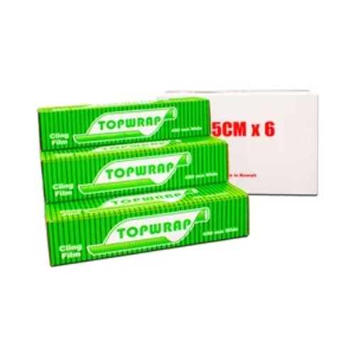 CARTON 6 PCS CLING FILM TOP WRAP 45CM - 6 pieces inside carton weight : 1 kg width = 45 cm