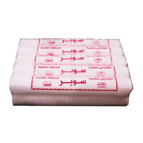 Kuwaitina - CARTON 10 PCS KUWAITINA TABLE SHEET 100 PCS - TRANSPARENT - 10 pieces inside carton