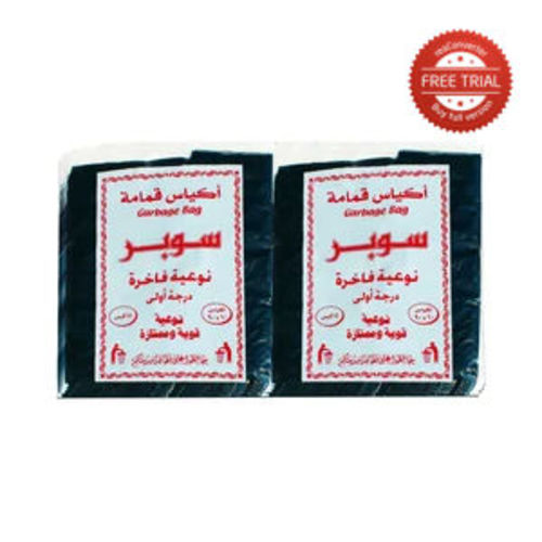 CARTON 10 PCS × 15 KUAWITINA TRASH BAGS SUPER SIZE ( 60 × 90 ) - 15 bags × 10 pieces = 150 bags