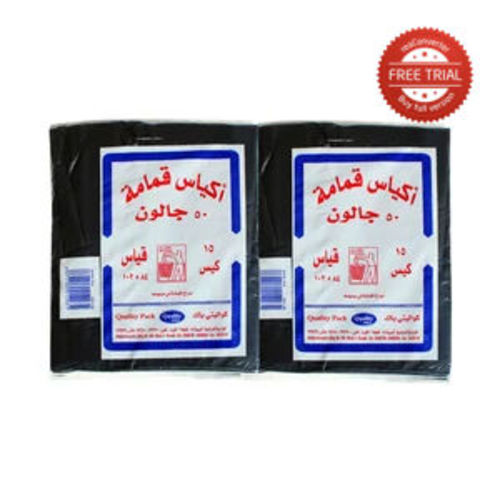 CARTON 10 PCS × 15 QUALITY TRASH BAGS SIZE ( 103 × 84 ) - 15 bags × 10 pieces = 150 bags