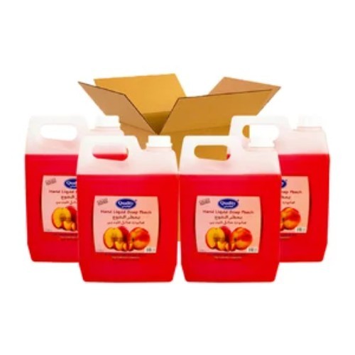 Kuwaitina - CARTON 4 PCS QUALITY HAND LIQUID SOAP 4 ltr - PEACHE - 4 pieces inside carton