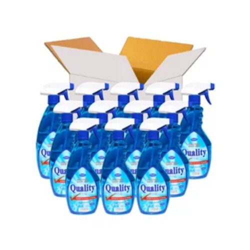 CARTON 12 PCS QUALITY GLASS CLEANER - 500 ML - 12 pieces inside carton