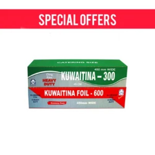 Kuwaitina - OFFER 2 PCS ( ALUMINIUM FOIL 600 × 45 CM RED + CLING FILM KUWAITINA 45 CM )