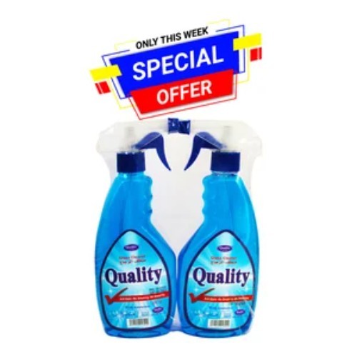 OFFER 2 PCS ( QUALITY GLASS CLEANER - 675 ML )