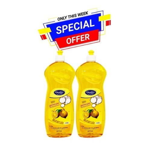 OFFER 2 PCS ( QUALITY DISH WASH LIQUID SOAP - 1 ltr )