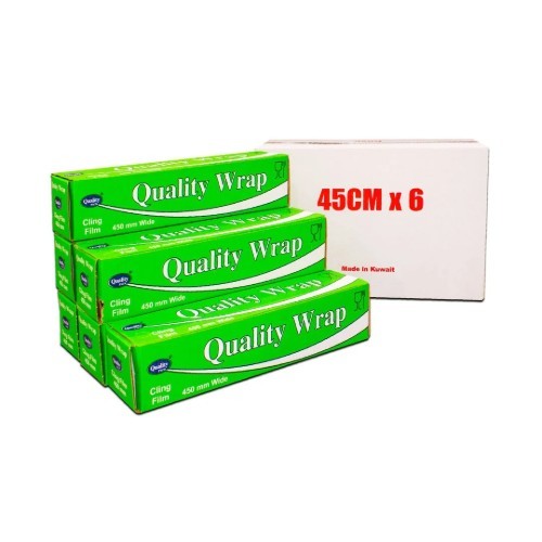 CARTON 6 PCS CLING FILM QUALITY WRAP 45 CM - 6 pieces inside carton - weight : 1.100 kg