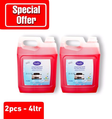 OFFER 2 PCS QUALITY CAR WASH SHAMPOO 4 LTR - polished & cleaner for cars gallon 4 liters