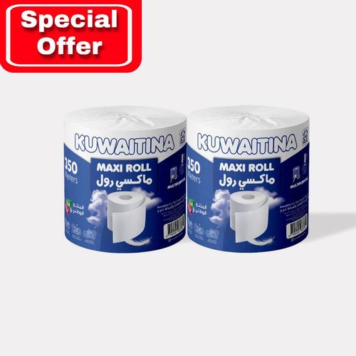 OFFER 2 PCS MAXI ROLL 350 METERS - thick kitchen roll strong layers highly absorbent roll = 350 meters