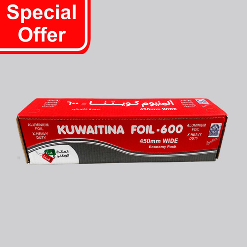 Kuwaitina - KUWAITINA ALUMINIUM FOIL 600 × 45 CM - RED - CATERING - thickness : medium - high quality - safe for food - 50 meter