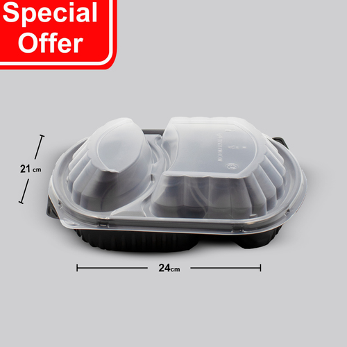 OFFER 10 PCS MICROWAVE CONTAINER K 9010 - DIVIDED