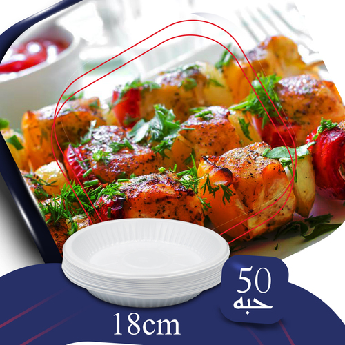 OFFER PLASTIC ROUND PLATE NO.18 - 50 PCS