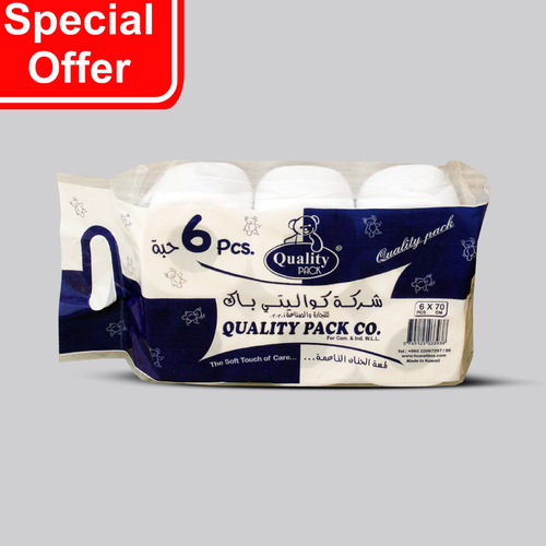 QUALITY 6 PCS TOILET ROLL 70GM - Toilet Roll - Hight Quality embossed sheets - 2ply