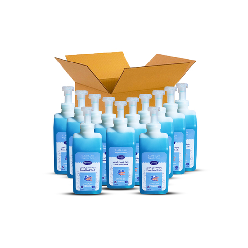 Kuwaitina - CRTN 12 PCS QUALITY FOAM HAND WASH 1000 ML - A 1000 ml bottle of Quality foam hand wash with the distinctive Elegance scent and blue color that lasts a long time and gives a feeling of freshness.