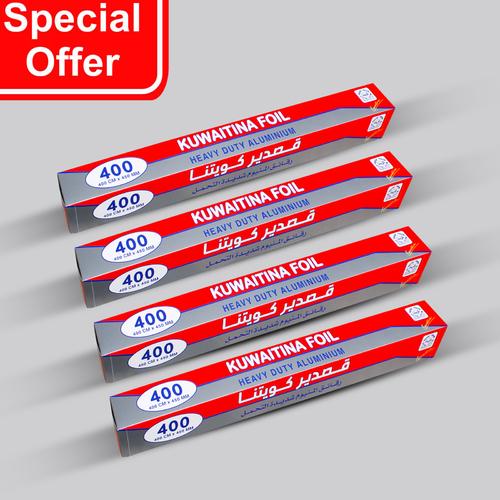 OFFER 4-PCS ALUMINUM FOIL 400 × 45CM KUWAITINA