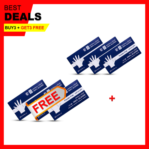 3PCS KUWAITINA VINYLE GLOVES 80 PCS