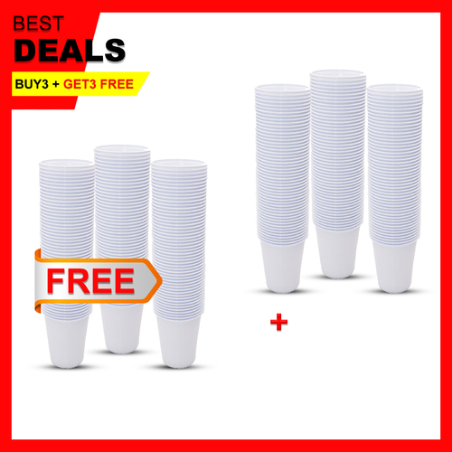 3PACKET 50 PCS PLASTIC WATER CUP