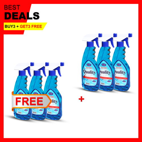 3PCS QUALITY GLASS CLEANER 500ML
