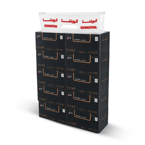 PACK OF 10PIECES KUWAITINA FACIAL TISSUE BOX 600 SHEETS